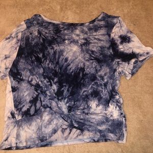 gaze tye dye wrap knot top